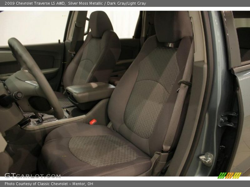 Silver Moss Metallic / Dark Gray/Light Gray 2009 Chevrolet Traverse LS AWD
