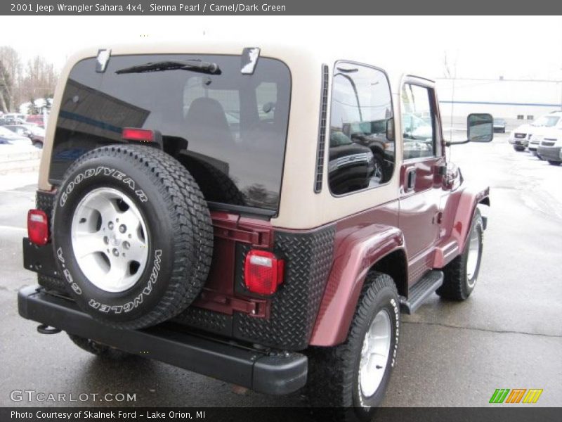 Sienna Pearl / Camel/Dark Green 2001 Jeep Wrangler Sahara 4x4