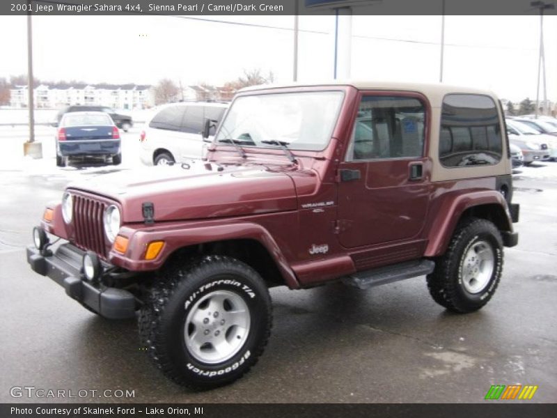 Sienna Pearl / Camel/Dark Green 2001 Jeep Wrangler Sahara 4x4
