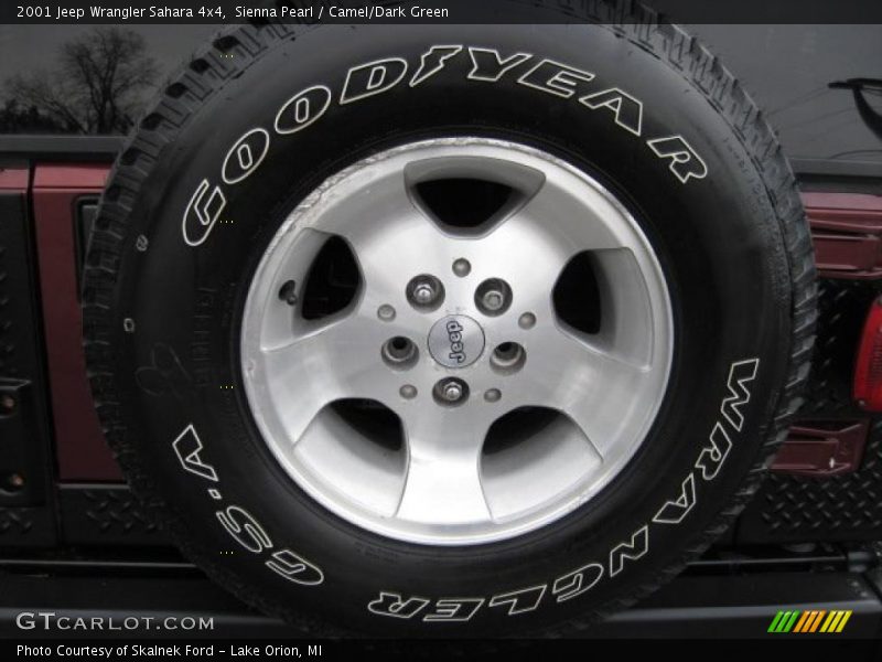 Sienna Pearl / Camel/Dark Green 2001 Jeep Wrangler Sahara 4x4