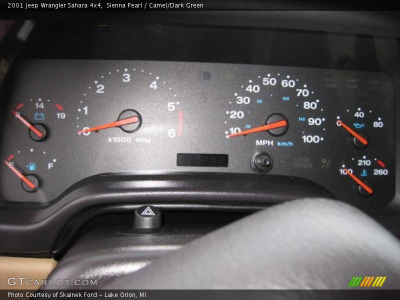 Sienna Pearl / Camel/Dark Green 2001 Jeep Wrangler Sahara 4x4