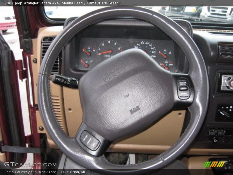 Sienna Pearl / Camel/Dark Green 2001 Jeep Wrangler Sahara 4x4