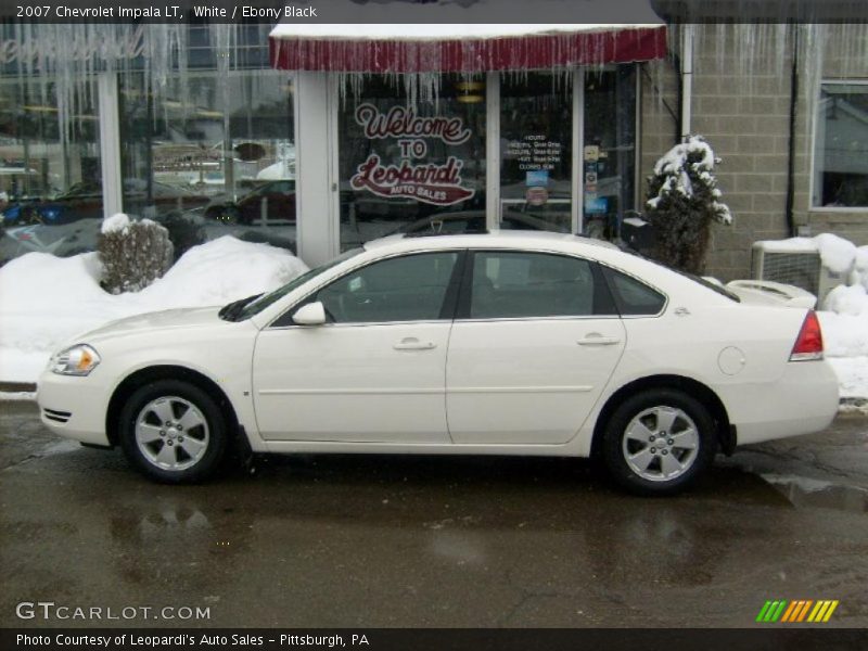 White / Ebony Black 2007 Chevrolet Impala LT