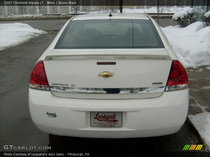 White / Ebony Black 2007 Chevrolet Impala LT