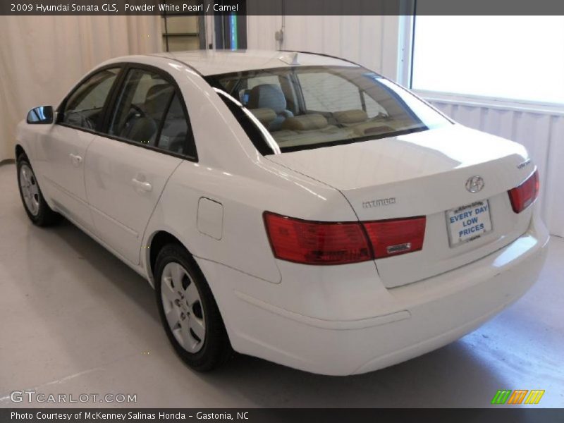Powder White Pearl / Camel 2009 Hyundai Sonata GLS