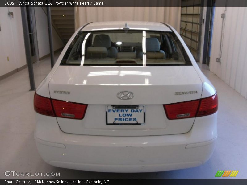 Powder White Pearl / Camel 2009 Hyundai Sonata GLS