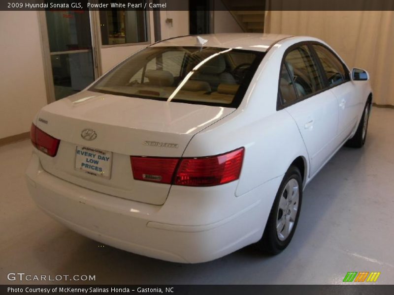 Powder White Pearl / Camel 2009 Hyundai Sonata GLS