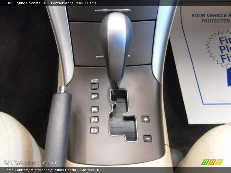 Powder White Pearl / Camel 2009 Hyundai Sonata GLS