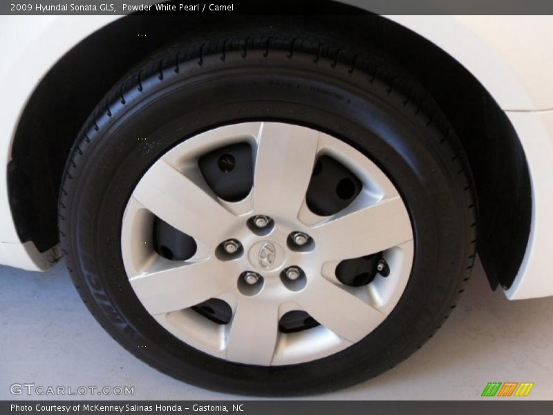 Powder White Pearl / Camel 2009 Hyundai Sonata GLS