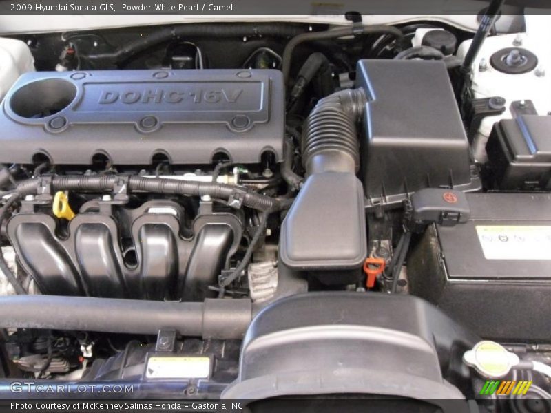 Powder White Pearl / Camel 2009 Hyundai Sonata GLS