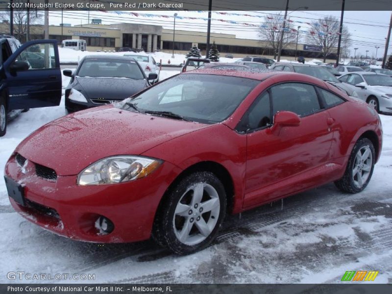 Pure Red / Dark Charcoal 2007 Mitsubishi Eclipse GS Coupe