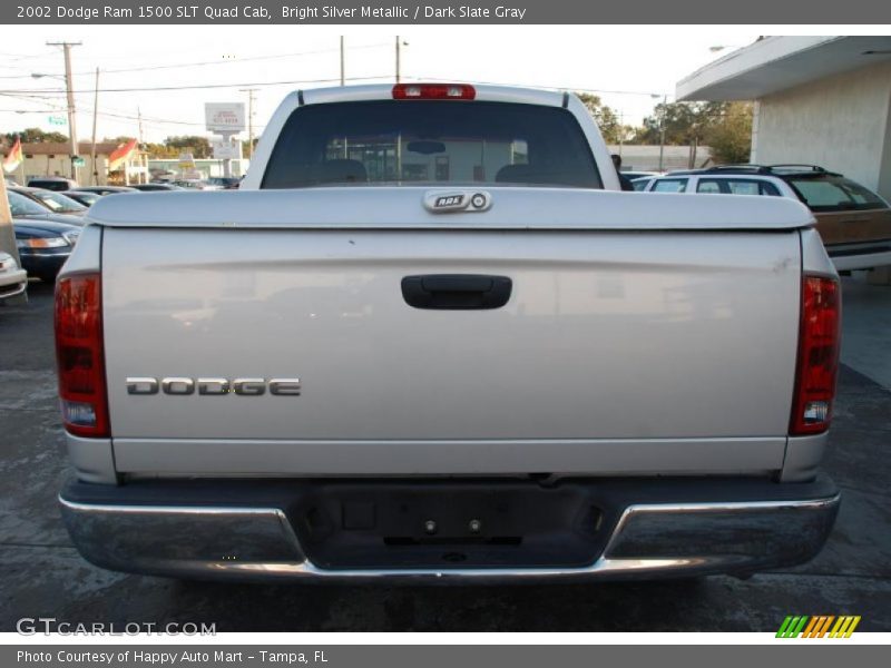 Bright Silver Metallic / Dark Slate Gray 2002 Dodge Ram 1500 SLT Quad Cab