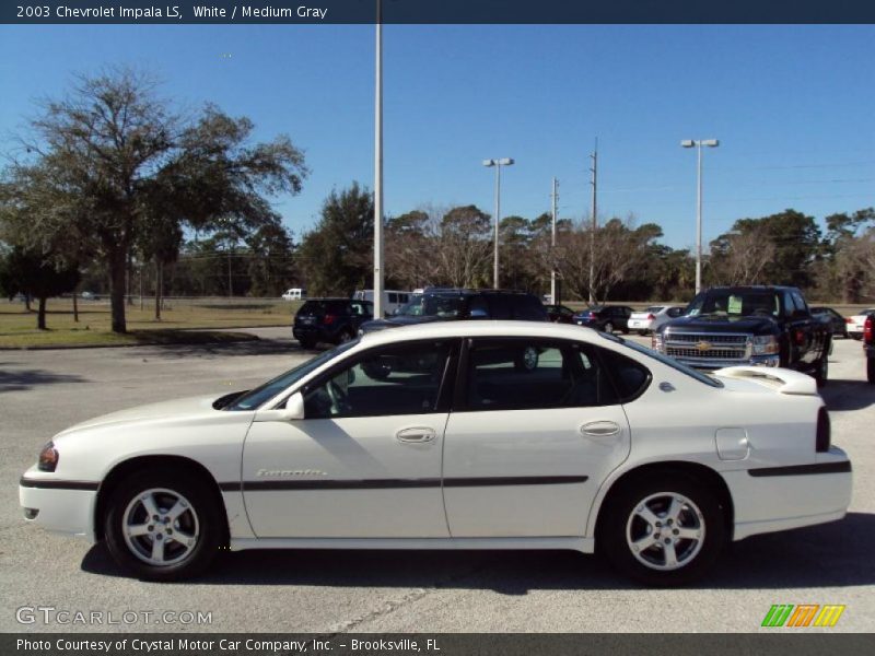 White / Medium Gray 2003 Chevrolet Impala LS