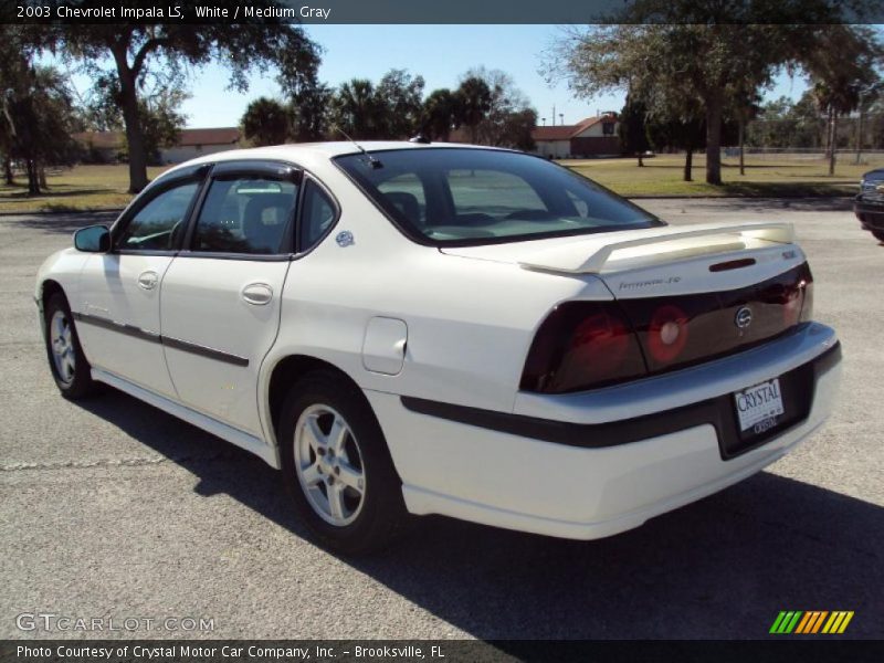 White / Medium Gray 2003 Chevrolet Impala LS