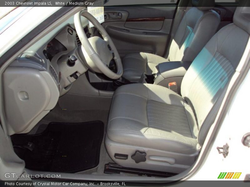 White / Medium Gray 2003 Chevrolet Impala LS