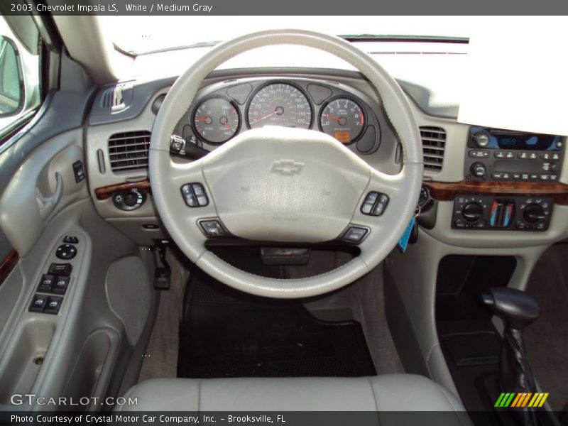 White / Medium Gray 2003 Chevrolet Impala LS