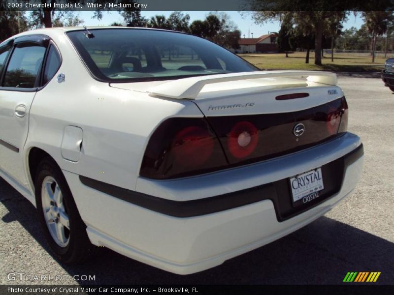 White / Medium Gray 2003 Chevrolet Impala LS