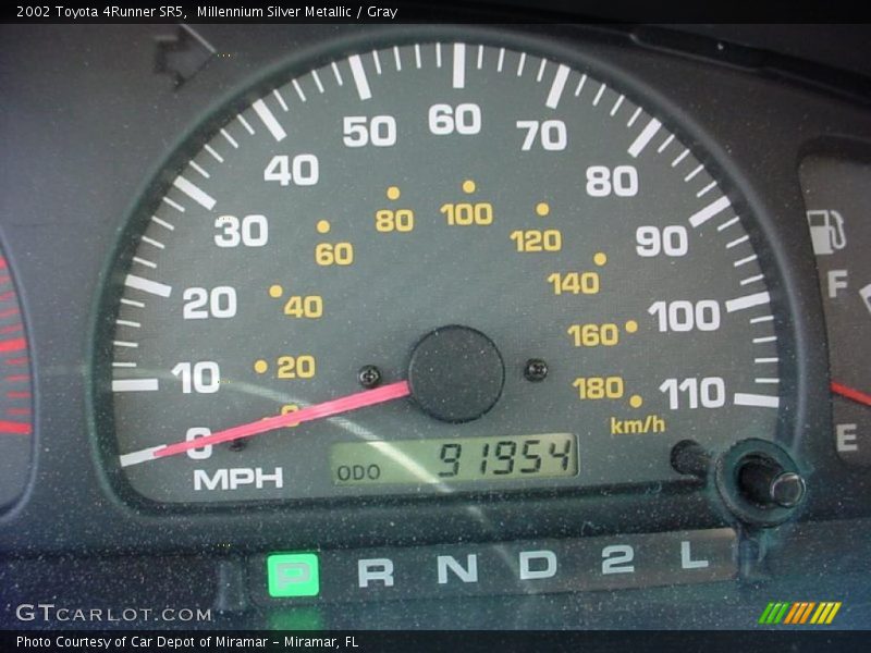 Millennium Silver Metallic / Gray 2002 Toyota 4Runner SR5