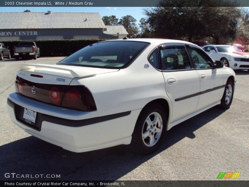 White / Medium Gray 2003 Chevrolet Impala LS
