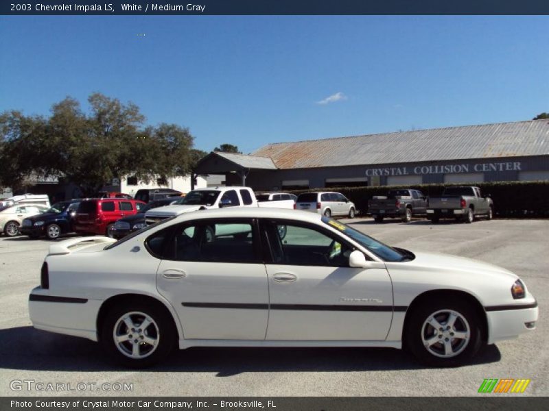White / Medium Gray 2003 Chevrolet Impala LS