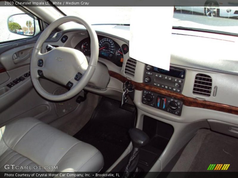 White / Medium Gray 2003 Chevrolet Impala LS