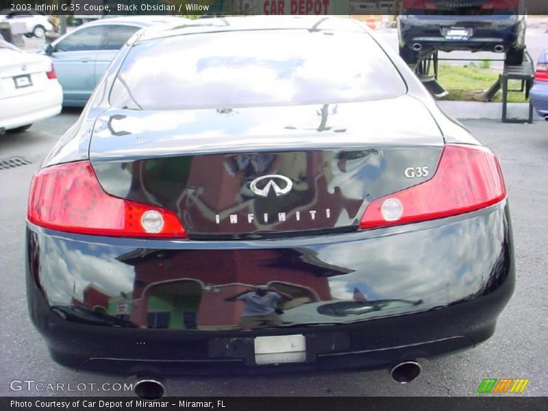 Black Obsidian / Willow 2003 Infiniti G 35 Coupe