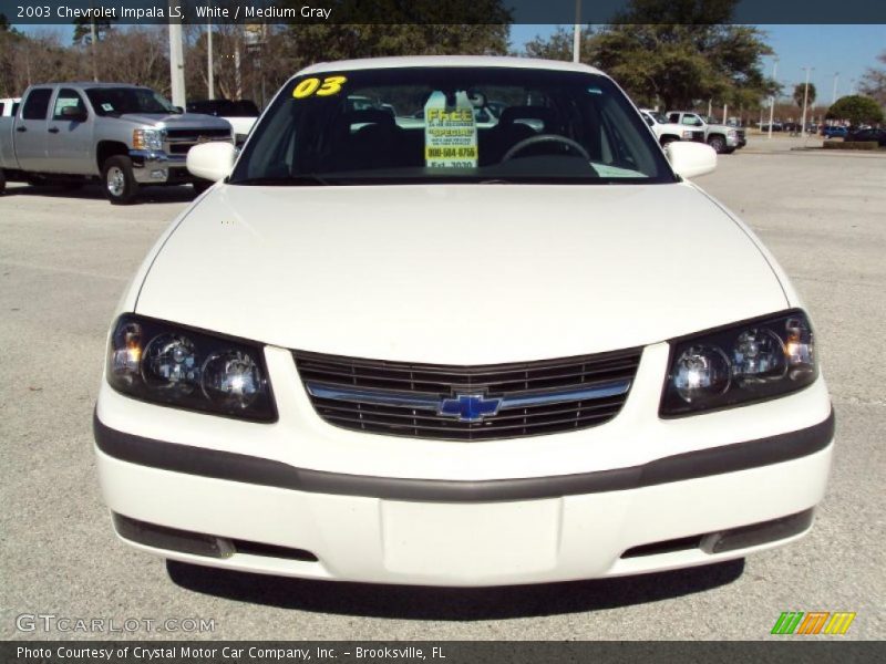 White / Medium Gray 2003 Chevrolet Impala LS