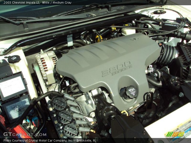 White / Medium Gray 2003 Chevrolet Impala LS