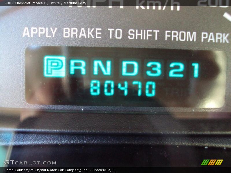 White / Medium Gray 2003 Chevrolet Impala LS