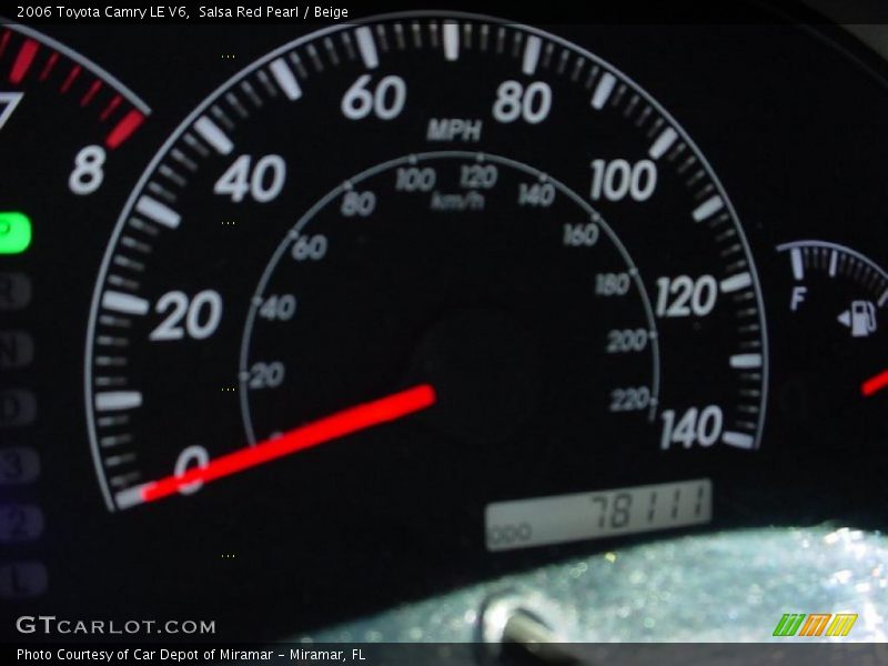 Salsa Red Pearl / Beige 2006 Toyota Camry LE V6