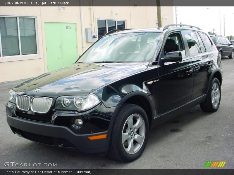 Jet Black / Black 2007 BMW X3 3.0si