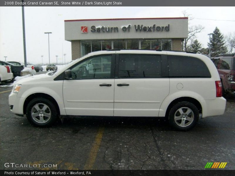 Stone White / Dark Slate/Light Shale 2008 Dodge Grand Caravan SE