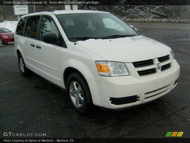 Stone White / Dark Slate/Light Shale 2008 Dodge Grand Caravan SE