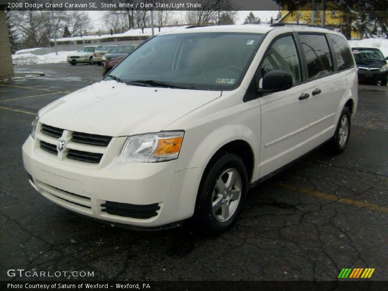 Stone White / Dark Slate/Light Shale 2008 Dodge Grand Caravan SE