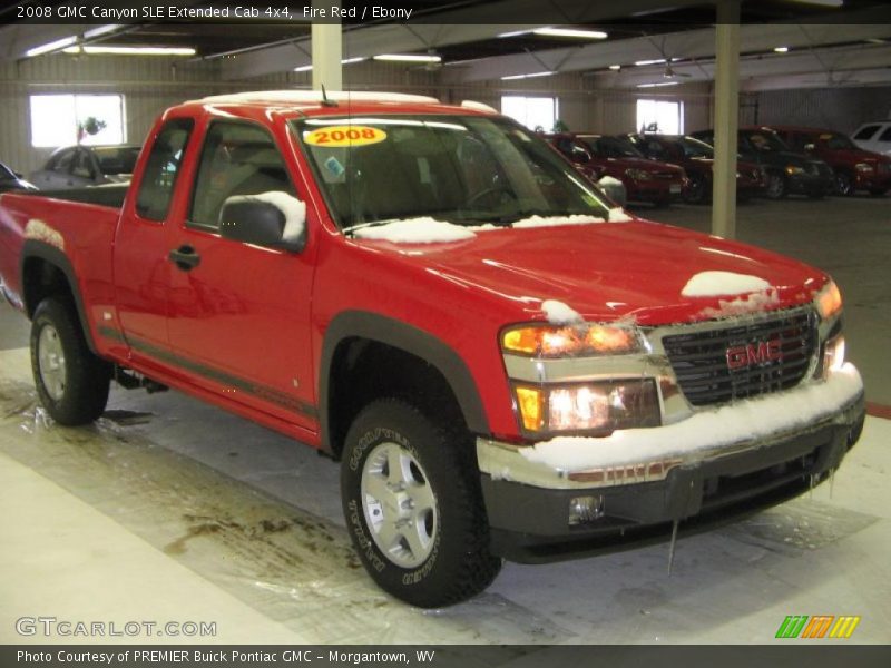 Fire Red / Ebony 2008 GMC Canyon SLE Extended Cab 4x4