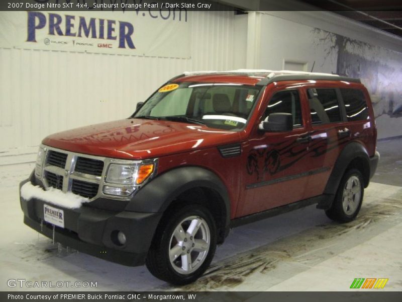 Sunburst Orange Pearl / Dark Slate Gray 2007 Dodge Nitro SXT 4x4