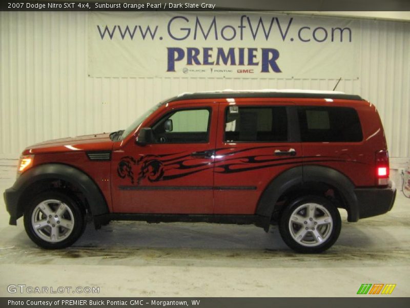 Sunburst Orange Pearl / Dark Slate Gray 2007 Dodge Nitro SXT 4x4