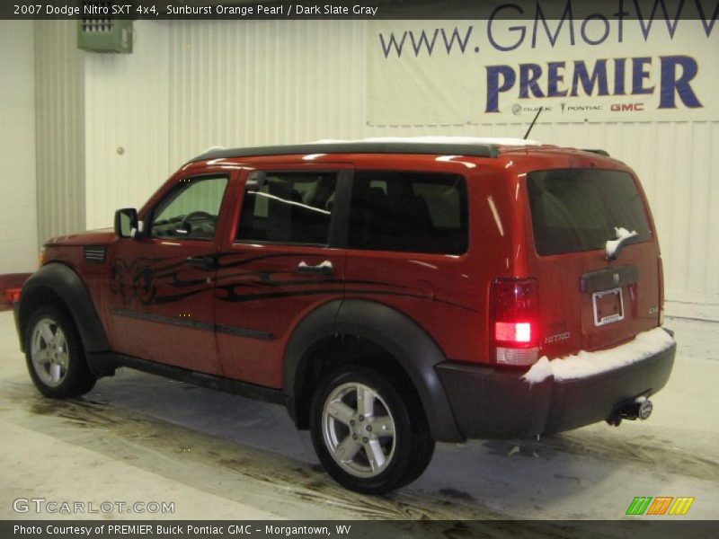 Sunburst Orange Pearl / Dark Slate Gray 2007 Dodge Nitro SXT 4x4