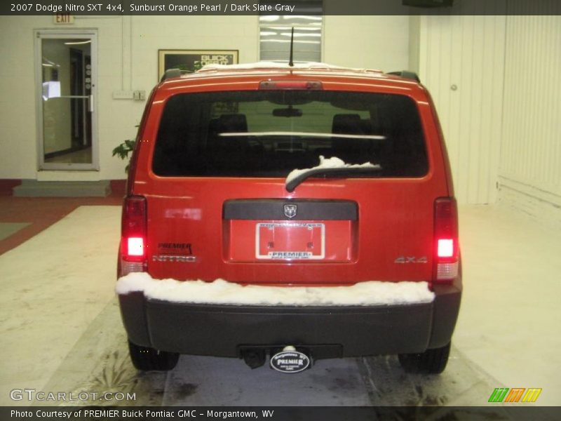 Sunburst Orange Pearl / Dark Slate Gray 2007 Dodge Nitro SXT 4x4