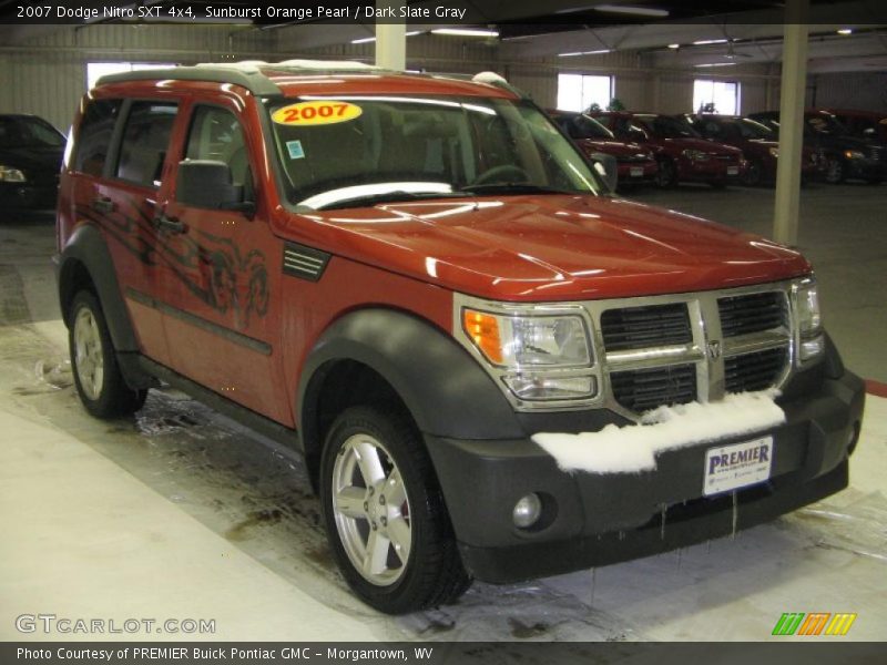 Sunburst Orange Pearl / Dark Slate Gray 2007 Dodge Nitro SXT 4x4