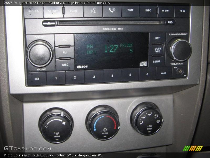 Sunburst Orange Pearl / Dark Slate Gray 2007 Dodge Nitro SXT 4x4