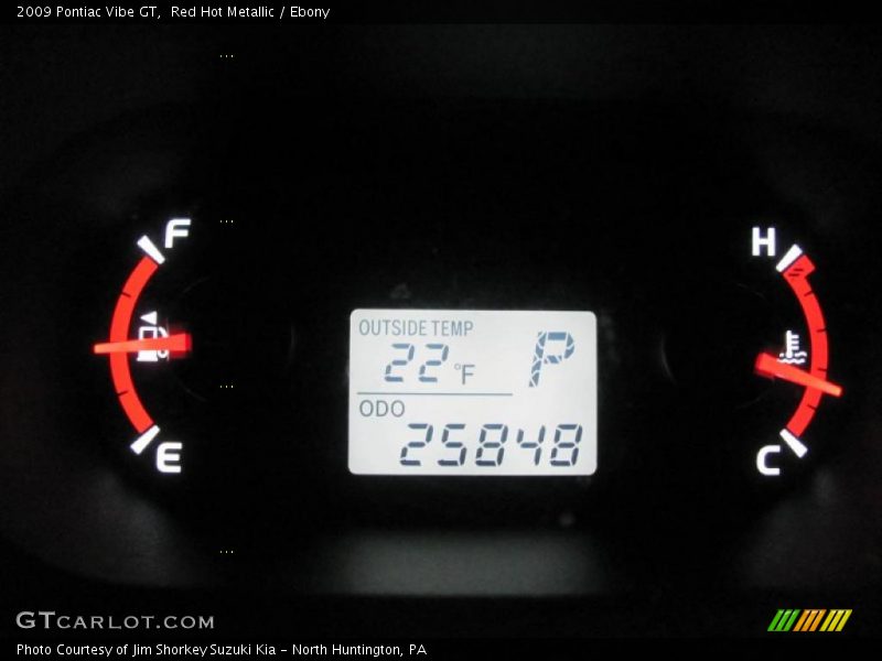 Red Hot Metallic / Ebony 2009 Pontiac Vibe GT