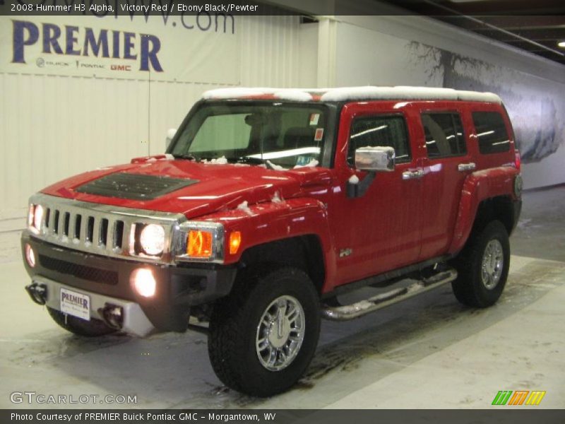 Victory Red / Ebony Black/Pewter 2008 Hummer H3 Alpha