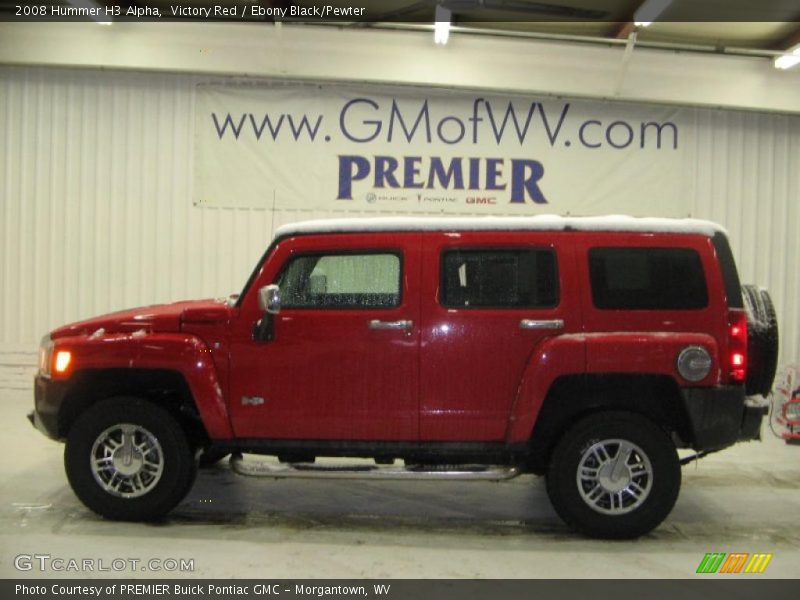 Victory Red / Ebony Black/Pewter 2008 Hummer H3 Alpha