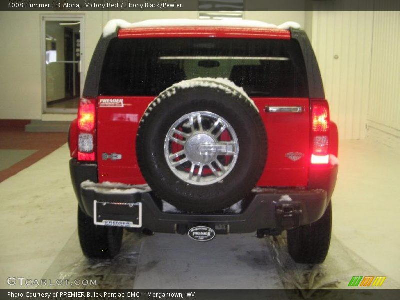 Victory Red / Ebony Black/Pewter 2008 Hummer H3 Alpha