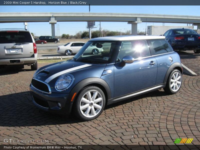 Horizon Blue / Black/Grey 2009 Mini Cooper S Hardtop