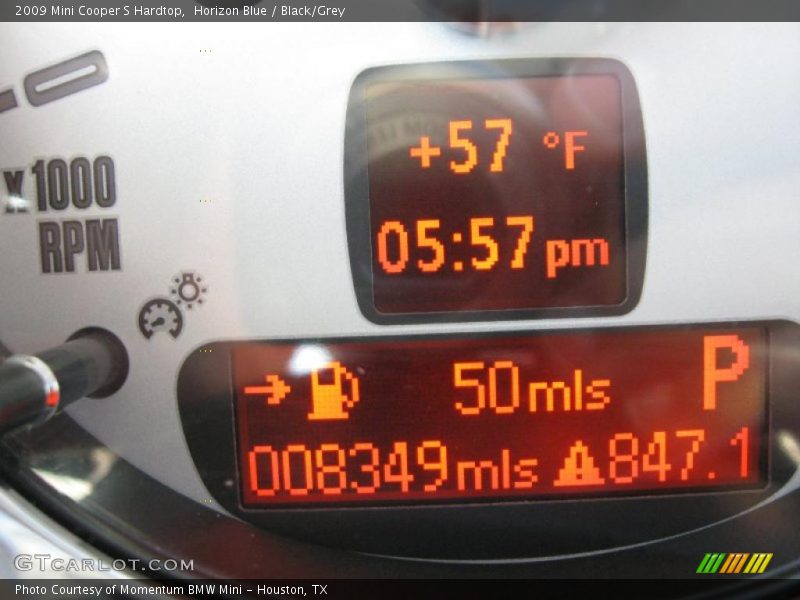 Horizon Blue / Black/Grey 2009 Mini Cooper S Hardtop