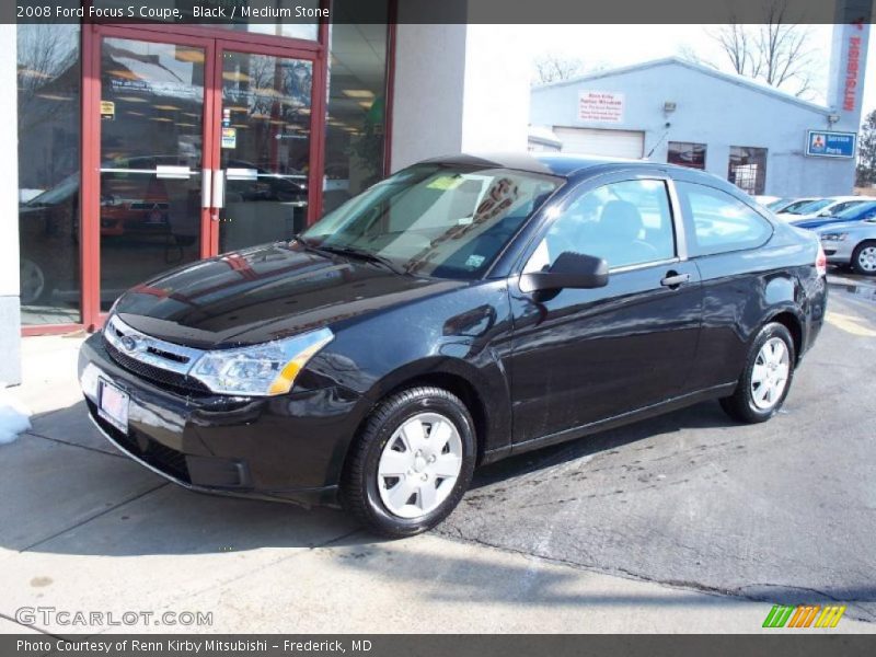 Black / Medium Stone 2008 Ford Focus S Coupe