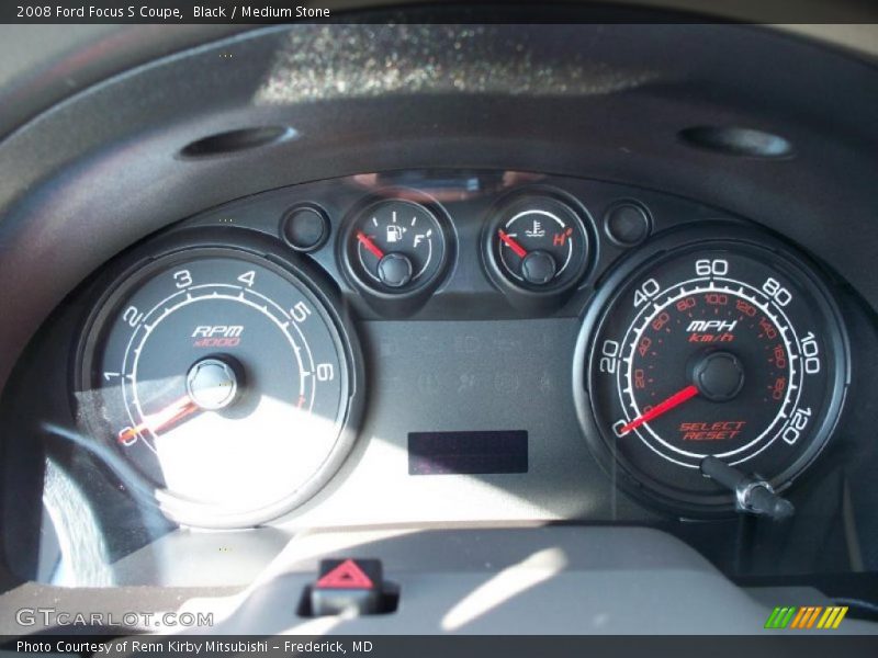 Black / Medium Stone 2008 Ford Focus S Coupe
