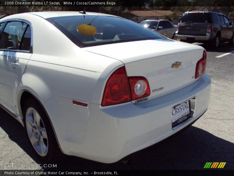 White / Cocoa/Cashmere Beige 2008 Chevrolet Malibu LT Sedan